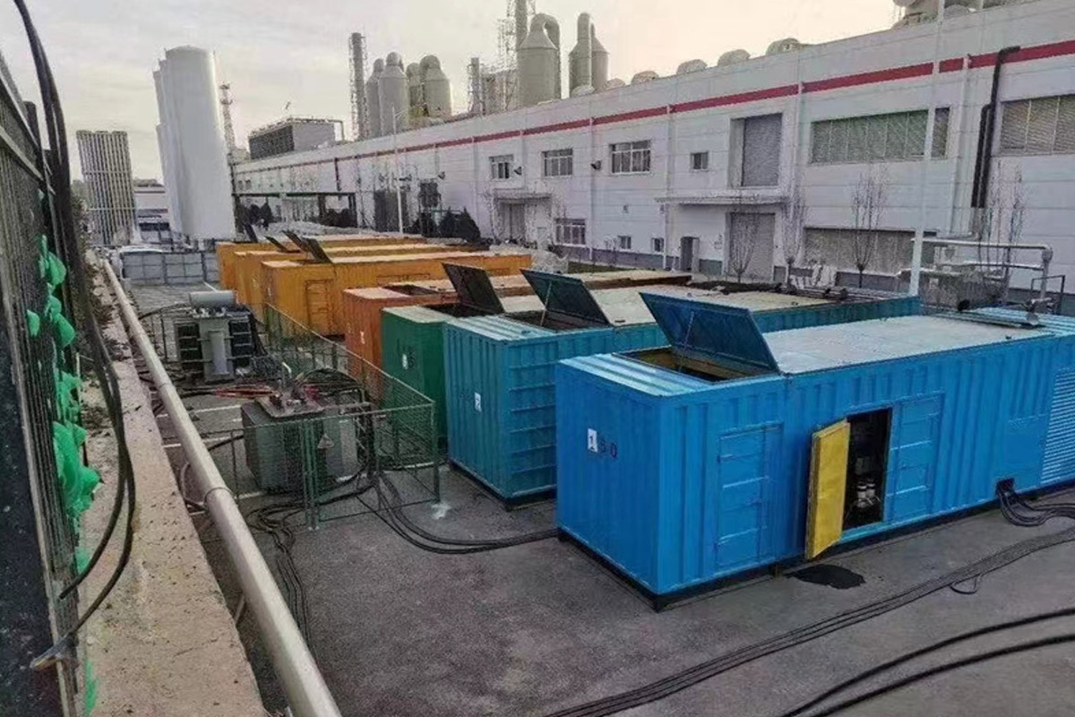 全椒发电机租赁施工现场